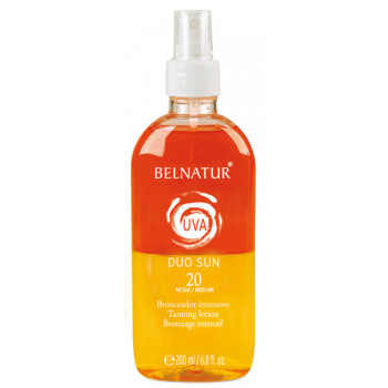 Belnatur DUO SUN 20 - Бифазный солнцезащитный лосьон для волос, лица и тела (200мл)
