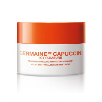 GERMAINE de CAPUCCINI Golden Caresse Icy Pleasure After-Sun Facial Repair Treatment - Охлаждающий восстанавливающий крем для лица после загара (50мл.)