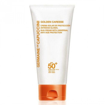 GERMAINE de CAPUCCINI Golden Caresse Sun Cream with Universal Anti-Age Protection SPF50+ - Крем Солнцезащитный Универсальный Антивозрастной SPF50+ (50мл.)