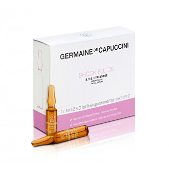 GERMAINE de CAPUCCINI Options Shock Fluids S.O.S. Stressage - Сыворотка для чувствительной кожи лица (10амп. по 1.5мл.)