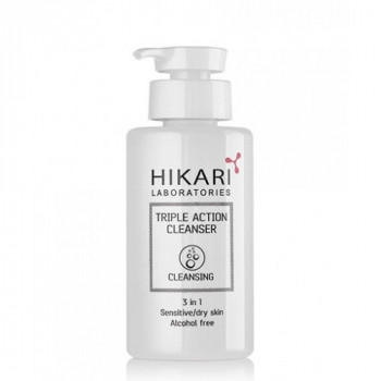 Hikari - Очищающий крем тройного действия для чувствительной кожи (250мл.)