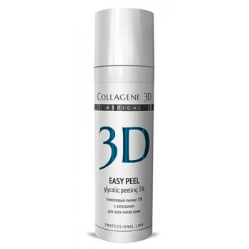 Medical Collagene 3D Easy Peel - Гель-пилинг для лица с хитозаном на основе гликолевой кислоты 5% (pH 3,2) 130мл.