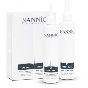 Nannic - Утренняя сыворотка для питания корней + Вечерняя сыворотка для стимуляции роста (2X150мл.)