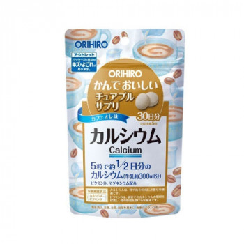 Orihiro - БАД  Кальций с витамином D со вкусом кофе «ОРИХИРО» (150шт.)