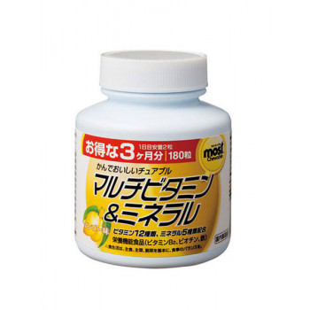 Orihiro - БАД Мультивитамины и минералы со вкусом манго"ОРИХИРО" (180шт.)