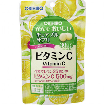 Orihiro - БАД Витамин С со вкусом лимона «ОРИХИРО» (120шт.)