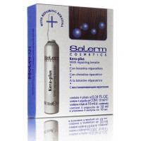 Salerm Kera-Plus - Кондиционирующий лосьон для выпрямления волос (8упаковок по 4шт.) по 13мл.