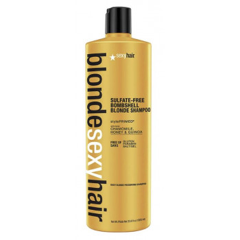 Sexy Hair Sulfate-free bombshell blonde shampoo - Шампунь для сохранения цвета блонд без сульфатов (1000мл.)