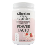 Siberian Organic Nutrition - Белковый коктейль c клетчаткой POWER LACTO Клубника (300гр.)