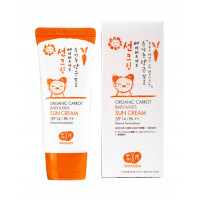 Whamisa Organic Carrot Baby&Kids Sun Cream SPF 14 / PA++ - Детский солнцезащитный крем на основе ферментов моркови SPF 14 / PA++ (60гр.)