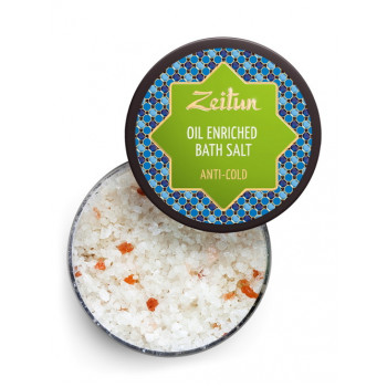 Зейтун - Противопростудная морская соль, с маслами ели, пихты, лимона (250мл.)