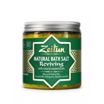Зейтун - Тонизирующая соль, с маслами бергамота, мандарина, мяты (250мл.)