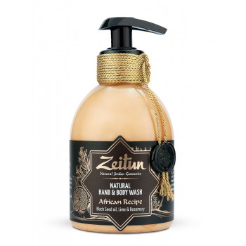 Зейтун - Жидкое крем-мыло Зейтун для рук и тела "Африканский купаж: с маслом черного тмина, лаймом и розмарином" (300мл.)