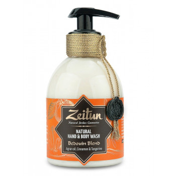 Зейтун - Жидкое крем-мыло Зейтун для рук и тела "Бедуинский купаж: масло арганы, корица и танжерин" (300мл.)