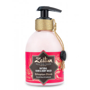 Зейтун - Жидкое крем-мыло Зейтун для рук и тела "Эфиопский купаж: дамасская роза и кардамон" (300мл.)