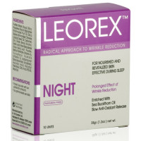Leorex Night Care - Гипоаллергенная нано-маска для экспресс-разглаживания морщин – ночной уход для регенерации кожи (10саше)