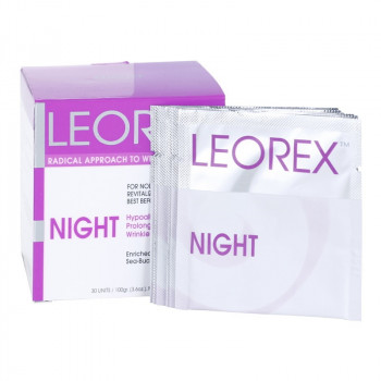 Leorex Night Care - Гипоаллергенная нано-маска для экспресс-разглаживания морщин – ночной уход для регенерации кожи (30саше)