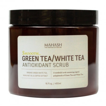 MAHASH Green Tea-White Tea Antioxidant Scrub - Антиоксидантный скраб с зеленым и белым чаем (480мл.)