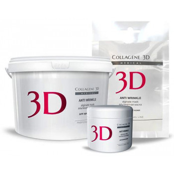 Medical Collagene 3D ANTI WRINKLE - Альгинатная маска для лица и тела с экстрактом спирулины (30гр.)