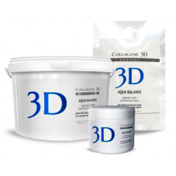 Medical Collagene 3D AQUA BALANCE - Альгинатная маска для лица и тела с гиалуроновой кислотой (30гр.)